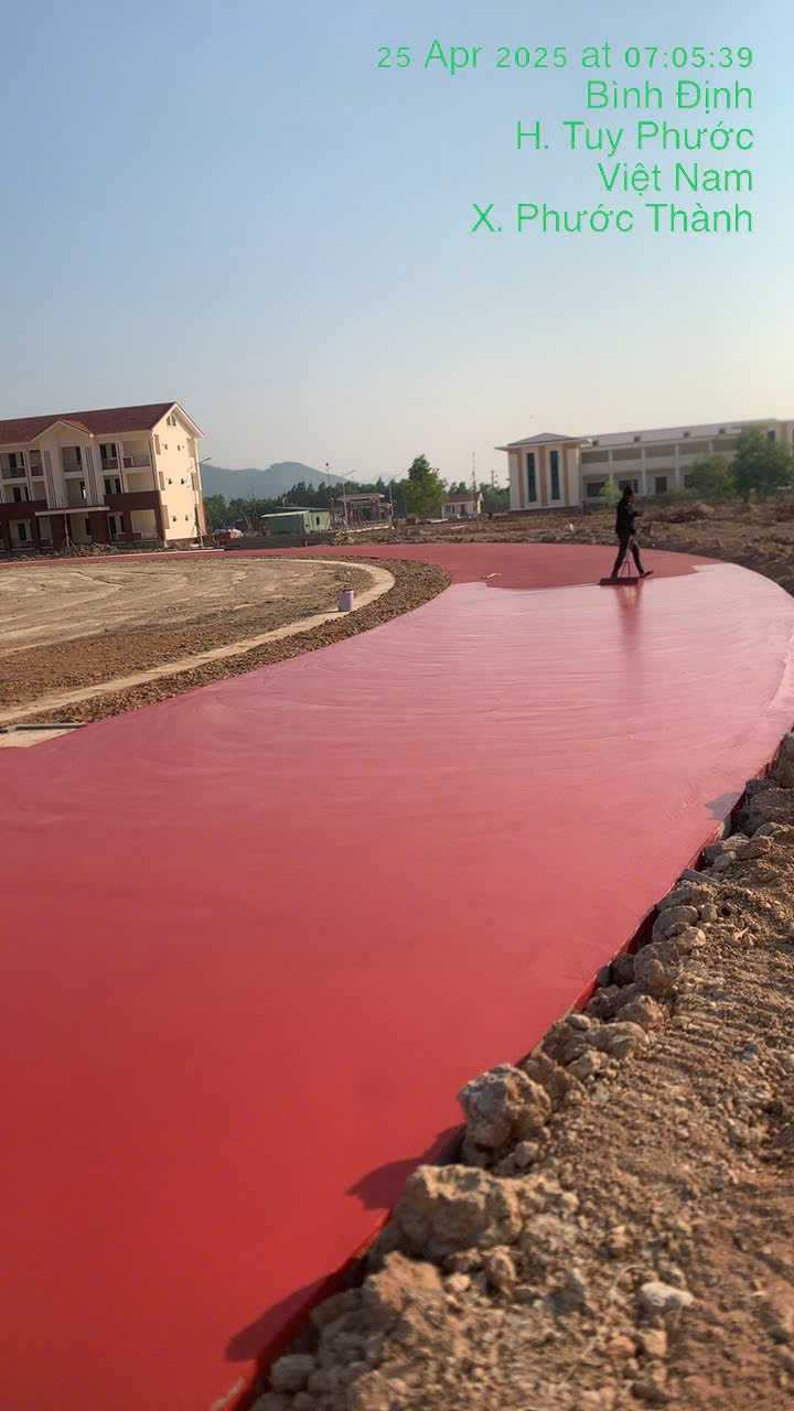 Sân thể thao ngoài trời sơn bằng sơn sàn hệ nước Lotus